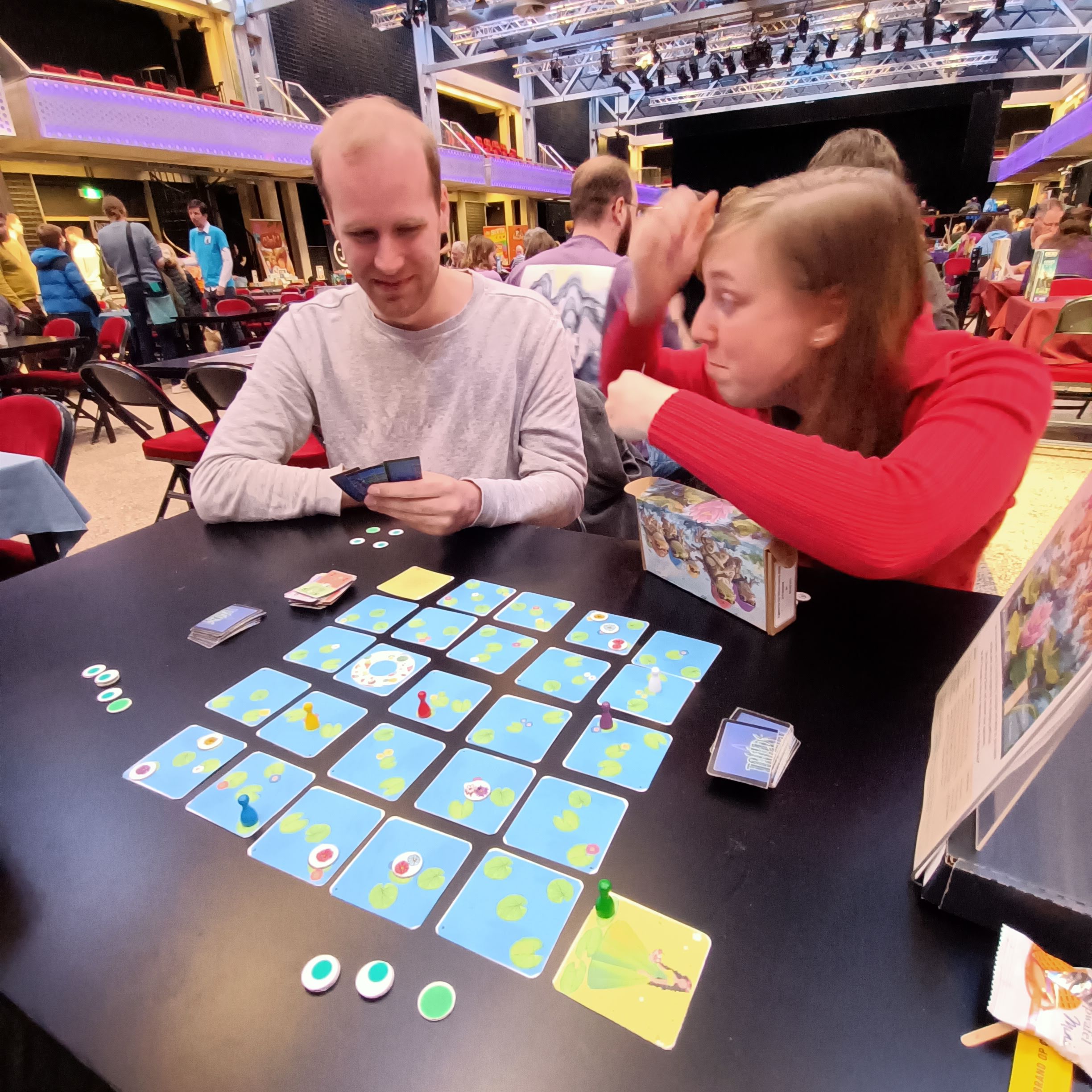 Frenzy Frogs playtesting Ducosim. Madilo.games