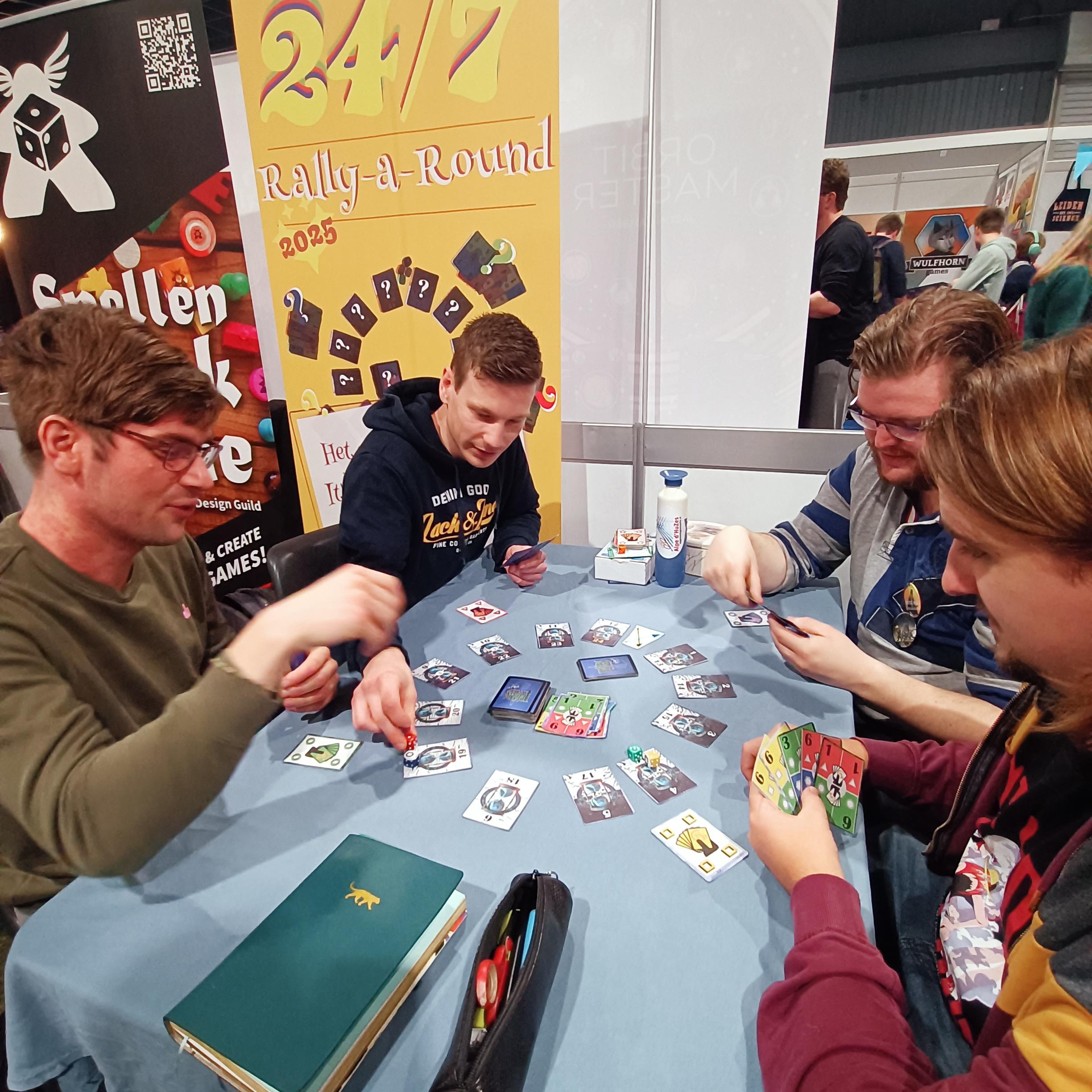 madilo.games, Playtesting 24/7 Rally, Spellenspektakel Utrecht, prototype, 24-7, Rally, gamedesign, 